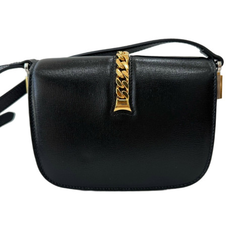Gucci Saddle Bag Calfskin Black