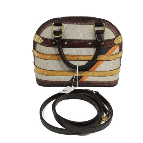 Louis Vuitton Alma BB Calfskin White Brown Black