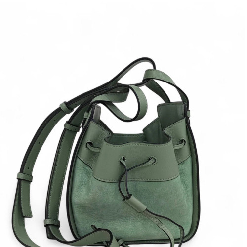 Loewe Mini Hammock Calfskin Suede Green