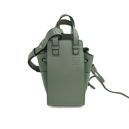 Loewe Mini Hammock Calfskin Suede Green