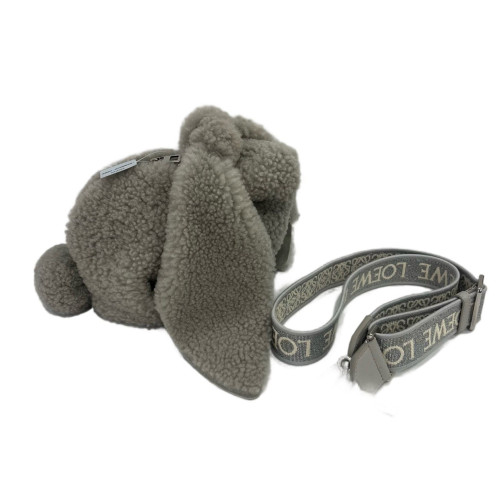 Loewe Bunny Shoulder Bag Shearling Grey