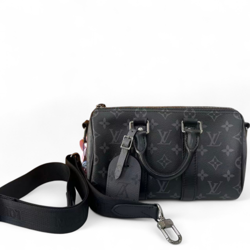 Louis Vuitton Keepall 25 Monogram Eclipse Black