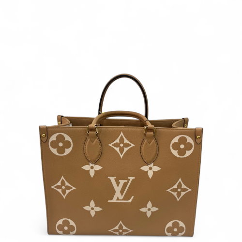 Louis Vuitton Onthego MM Empreinte Monogram Giant Brown White