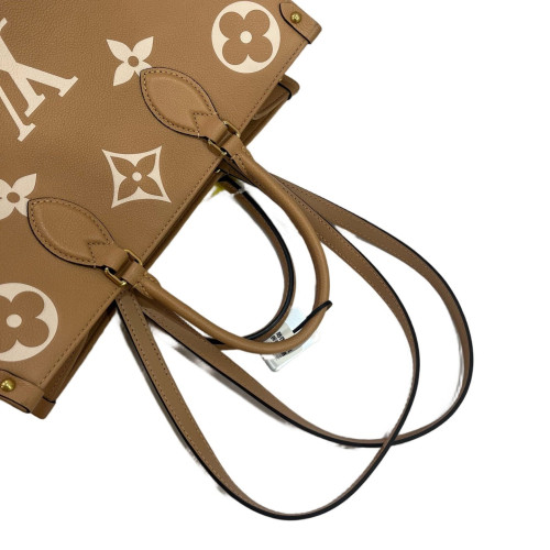 Louis Vuitton Onthego MM Empreinte Monogram Giant Brown White