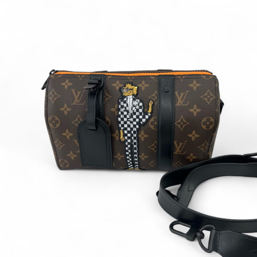 Louis Vuitton Embroidered City Keepall Monogram Brown Black