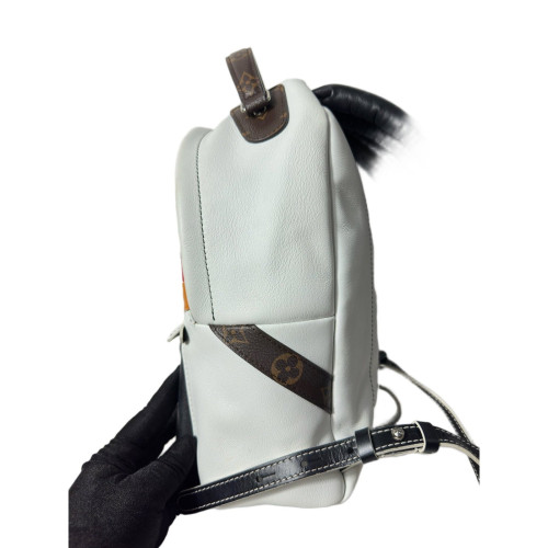 Louis Vuitton Palm Springs Backpack Mini Calfskin White Black Red