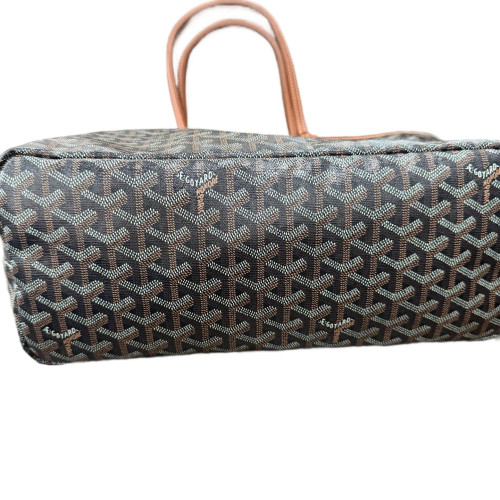 Goyard Tote Bag Goyardine Black Brown