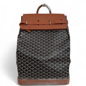 Goyard Backpack Goyardine Brown Black Grey