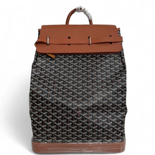 Goyard Backpack Goyardine Brown Black Grey Goyard Backpack Goyardine Brown Black Grey