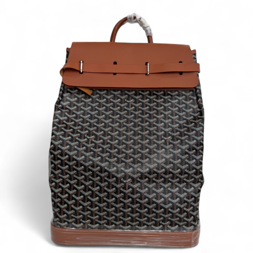 Goyard Backpack Goyardine Brown Black Grey Goyard Backpack Goyardine Brown Black Grey