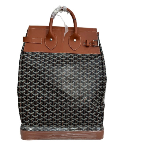 Goyard Backpack Goyardine Brown Black Grey Goyard Backpack Goyardine Brown Black Grey
