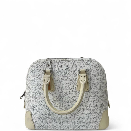 Goyard Dome Goyardine White Dark Grey Beige Goyard Dome Goyardine White Dark Grey Beige