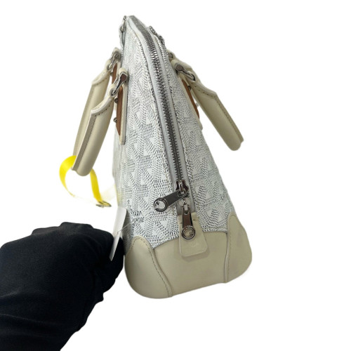 Goyard Dome Goyardine White Dark Grey Beige Goyard Dome Goyardine White Dark Grey Beige