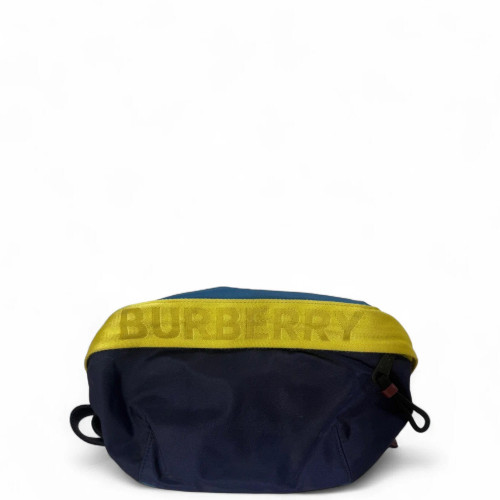 Burberry Bumbag Canvas Calfskin Blue Yellow Black