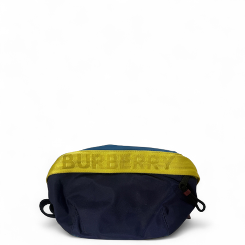 Burberry Bumbag Canvas Calfskin Blue Yellow Black