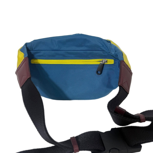 Burberry Bumbag Canvas Calfskin Blue Yellow Black