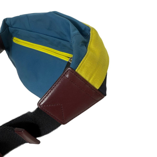 Burberry Bumbag Canvas Calfskin Blue Yellow Black