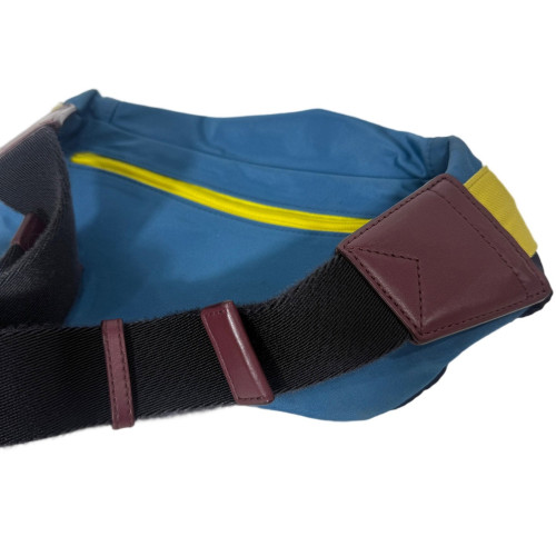 Burberry Bumbag Canvas Calfskin Blue Yellow Black