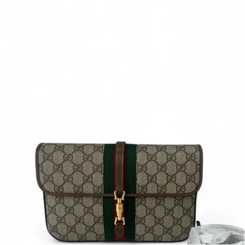 Gucci Messenger GG Supreme Monogram Beige Brown Green