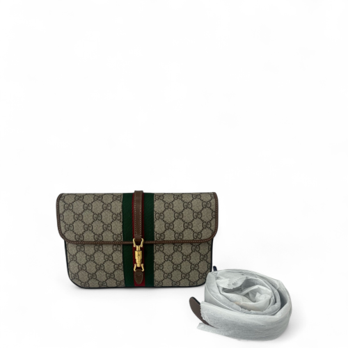 Gucci Messenger GG Supreme Monogram Beige Brown Green
