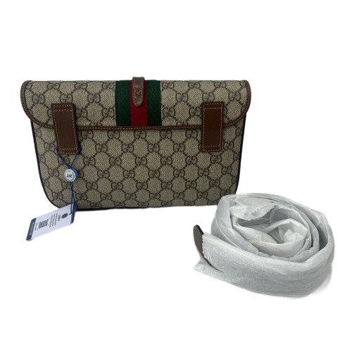 Gucci Messenger GG Supreme Monogram Beige Brown Green
