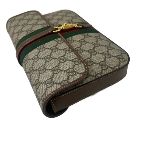 Gucci Messenger GG Supreme Monogram Beige Brown Green