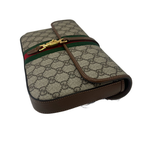 Gucci Messenger GG Supreme Monogram Beige Brown Green