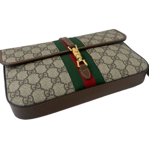 Gucci Messenger GG Supreme Monogram Beige Brown Green