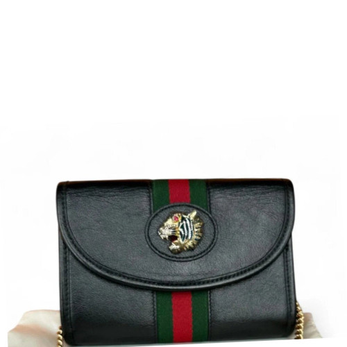 Gucci Shoulder Bag Calfskin Black Green Red Gucci Shoulder Bag Calfskin Black Green Red