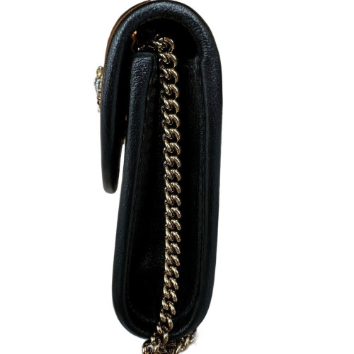 Gucci Shoulder Bag Calfskin Black Green Red Gucci Shoulder Bag Calfskin Black Green Red