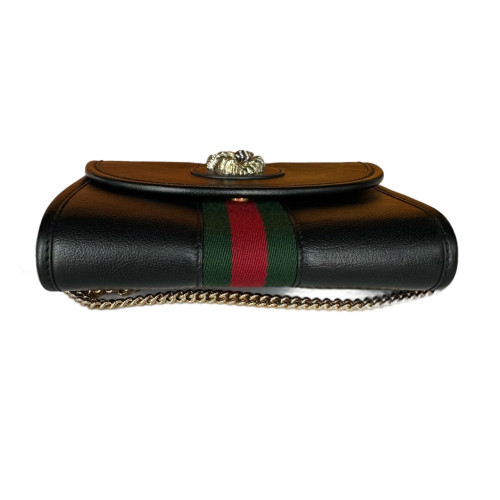 Gucci Shoulder Bag Calfskin Black Green Red Gucci Shoulder Bag Calfskin Black Green Red