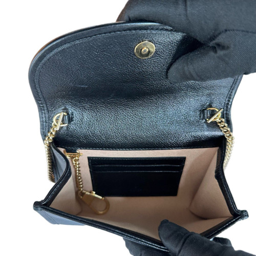 Gucci Shoulder Bag Calfskin Black Green Red Gucci Shoulder Bag Calfskin Black Green Red