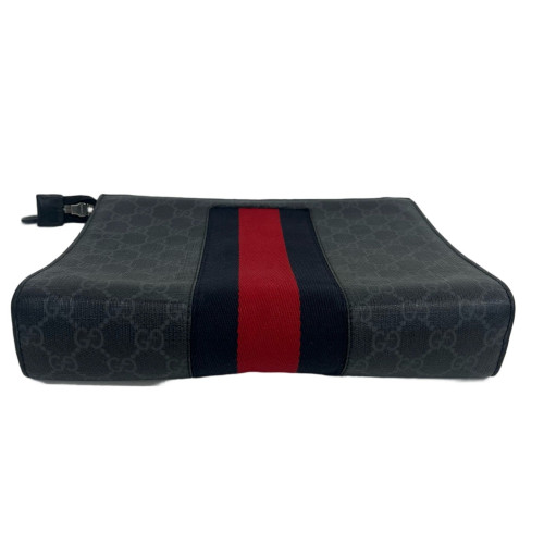 Gucci Clutch GG Monogram Black Red