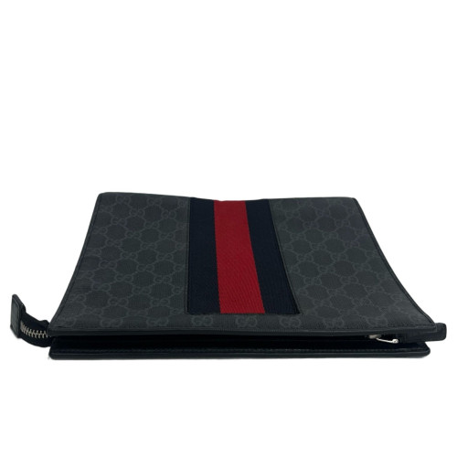 Gucci Clutch GG Monogram Black Red