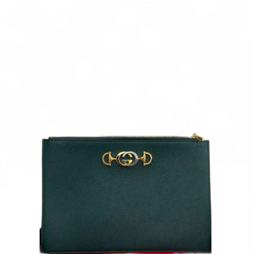 Gucci Clutch Calfskin Green