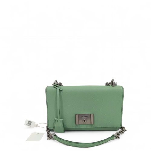Prada Shoulder Bag Saffiano Calfskin Green