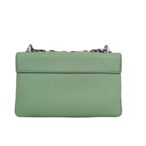 Prada Shoulder Bag Saffiano Calfskin Green