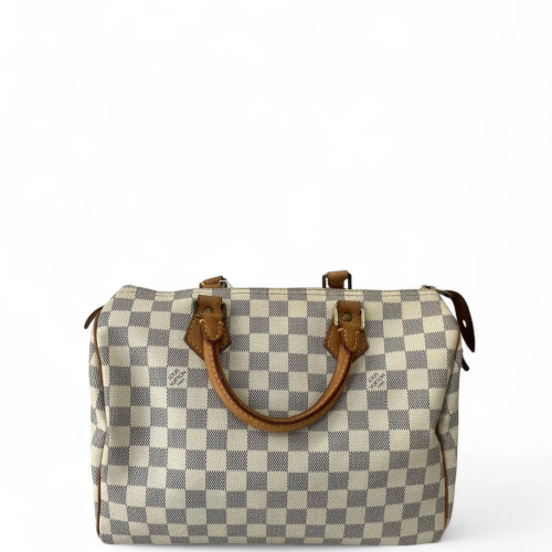 Louis Vuitton Speedy 30 Damier Azur White