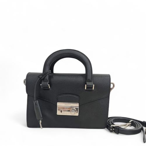 Prada Two-Way Bag Saffiano Calfskin Black