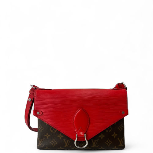 Louis Vuitton Saint Michel Monogram Epi Red Brown