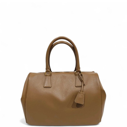 Prada Handbag Saffiano Calfskin Tan
