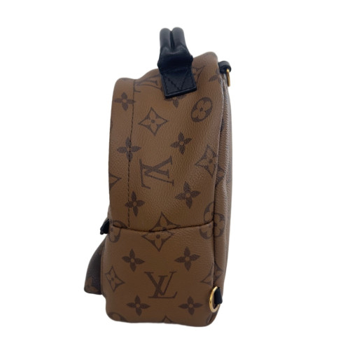 Louis Vuitton Palm Springs Backpack Mini Reverse Monogram Brown Black