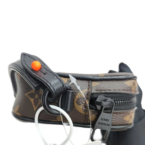 Louis Vuitton Clutch Monogram Brown Black Orange