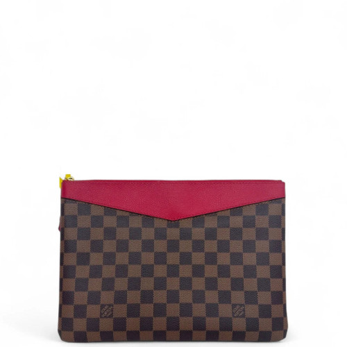 Louis Vuitton Daily Pouch Damier Ebene Brown Red