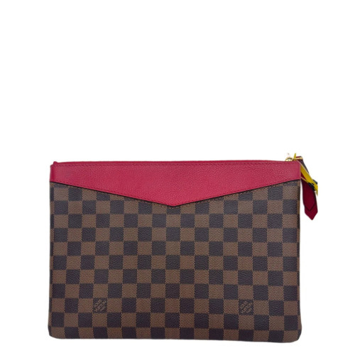 Louis Vuitton Daily Pouch Damier Ebene Brown Red