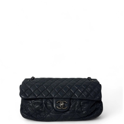 Chanel Quilted Flap Bag Calfskin Black