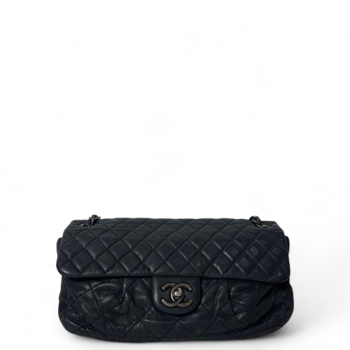 Chanel Quilted Flap Bag Calfskin Black