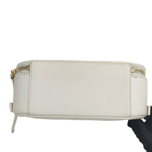 Chanel Quilted Top Handle Camera Case Grained Calfskin Pale Gold