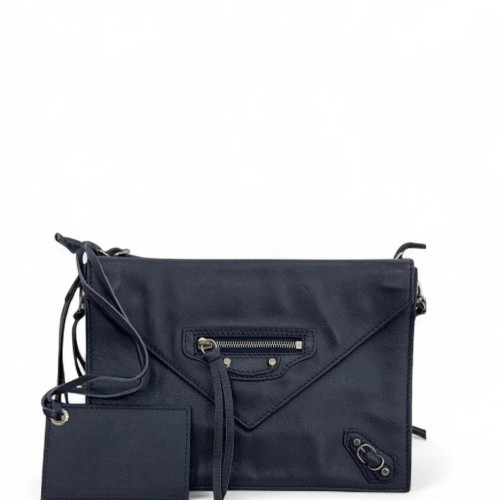 Balenciaga Crossbody Bag Calfskin Blue