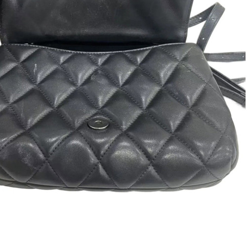 Balenciaga Shoulder Bag Lambskin Black